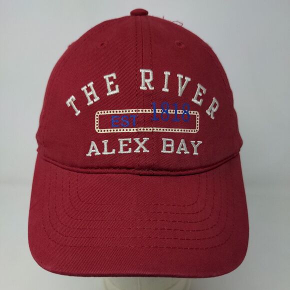 Jacobson Men's Strapback Hat Embroidered Alex Bay The River Logo - Picture 2 of 7